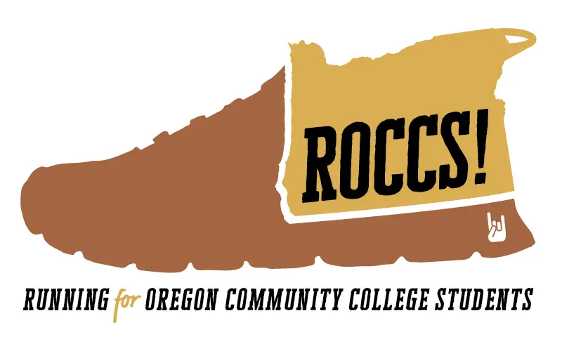 Running for Oregon Community Colleges Shoe Logo