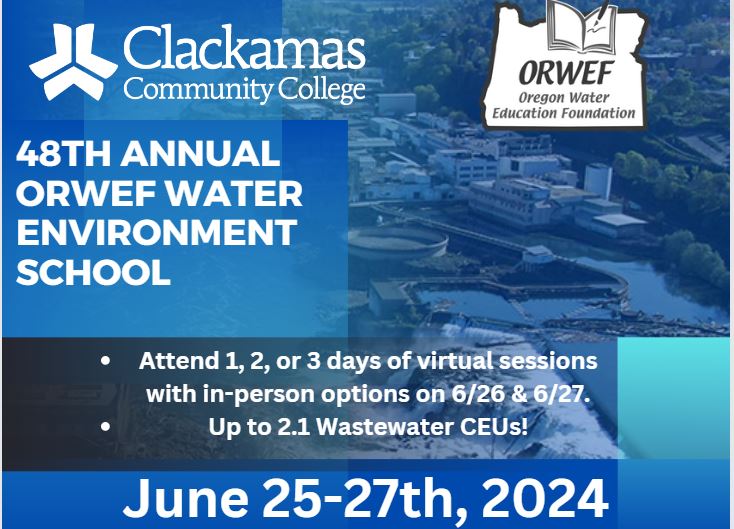 ORWEF Water Environment School 2021 flyer
