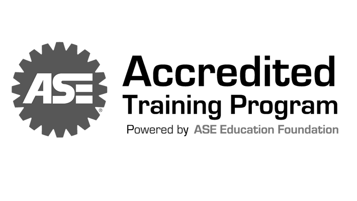 ASE logo - Accredited Traning Program Powered by ASE Education Foundation