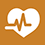 Health Professions EFA icon logo, a pulse symbol over a heart