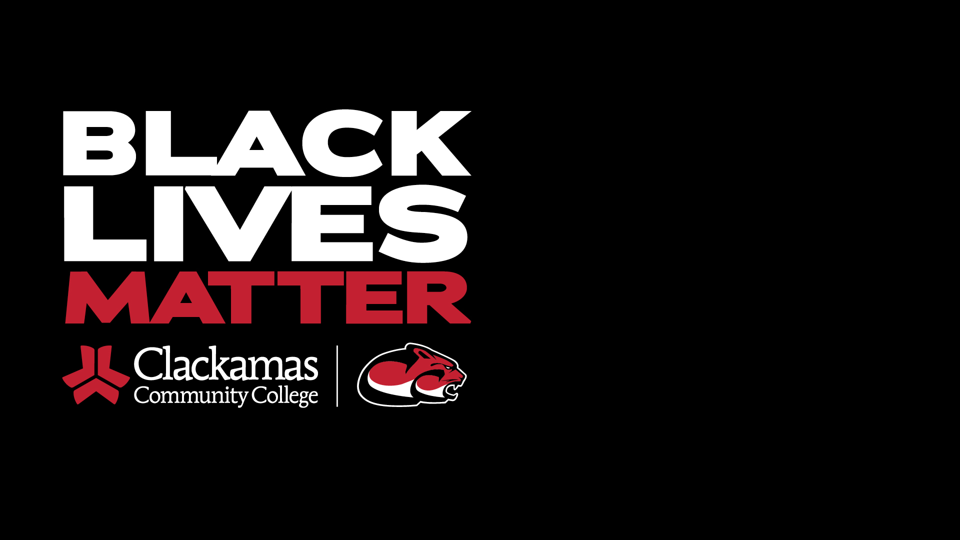 A black background with the words Black Lives Matter in strong, red and white font